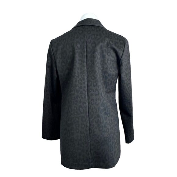 Christian Siriano Blazer Leopard Animal Print Open Jacket Mob Wife Size Medium - Picture 4 of 12